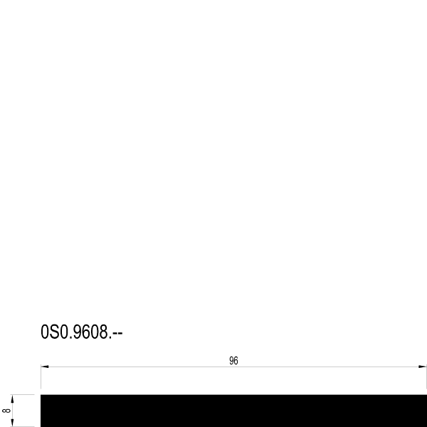[0S0.9608] STEEL PROFILE 96x8 мм Reynaers