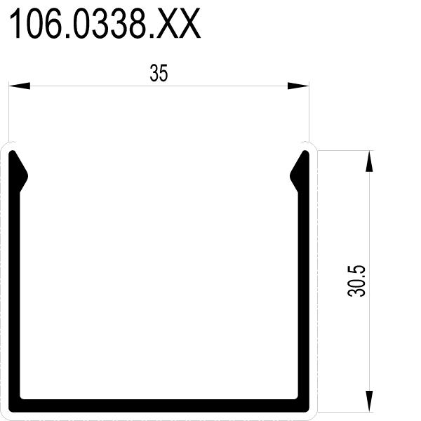 [106.0338] Кришка 35 x 30.5 мм Reynaers