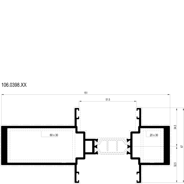 [106.0398] 4 DOORS PROFILE REINFORCED Reynaers