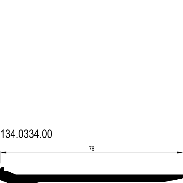 [134.0334] Опора склопакета 76 мм Reynaers