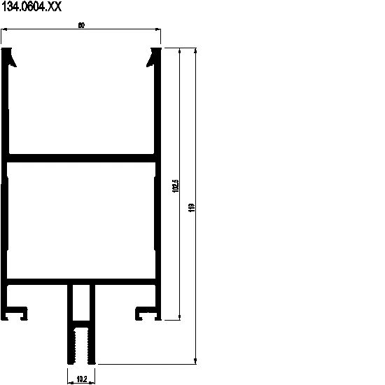 [134.0604] SUSPENSION PROFILE 121 мм Reynaers