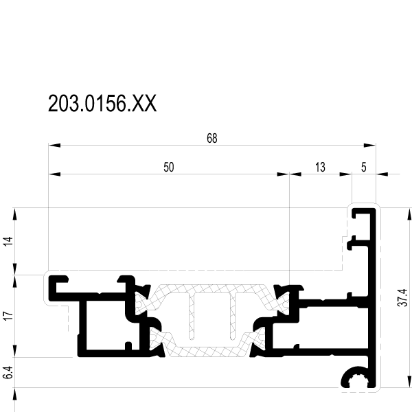 [203.0156] CHANGEOVER PROFILE Reynaers