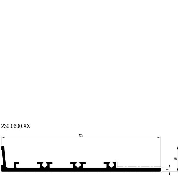 [230.0600] FINISHING PROFILE 125 мм Reynaers