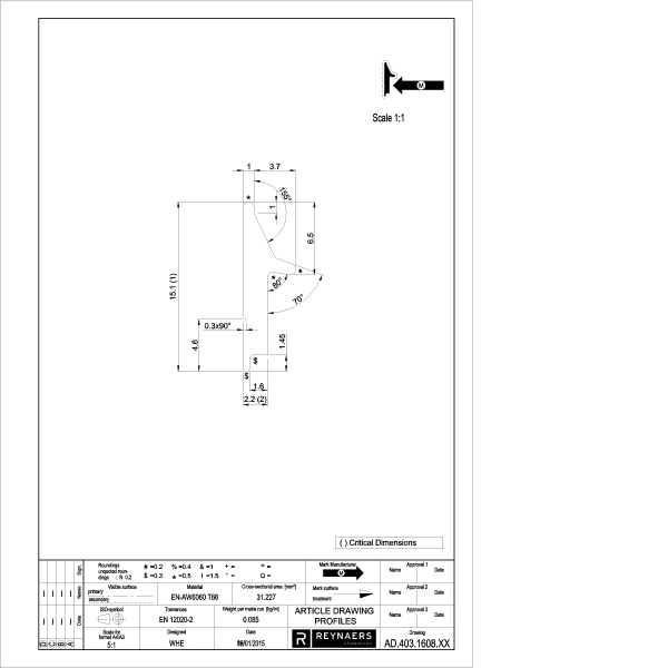 [403.1608] SEALING PROFILE Reynaers