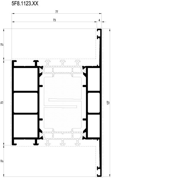 [5F8.1123] Перехідний профіль HI 127 мм Reynaers