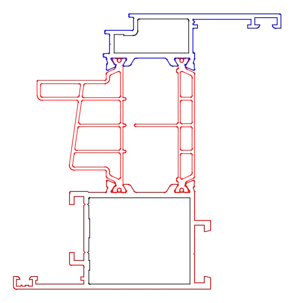 [K730043] Стулка дверна 61,5 мм (SI) Aluprof
