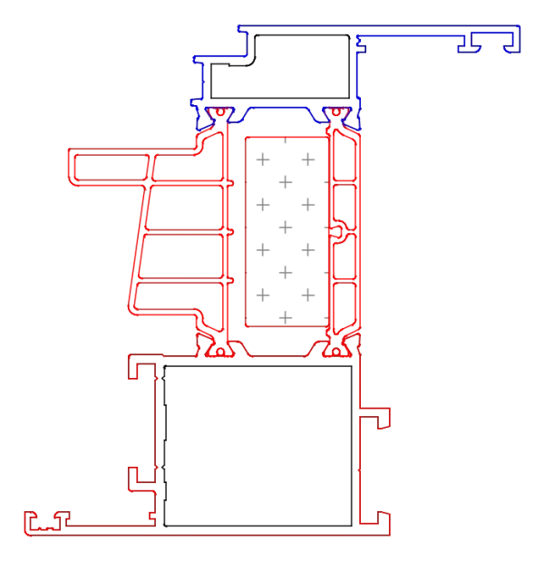 [K830043] Стулка дверна 61,5 мм (AERO) Aluprof