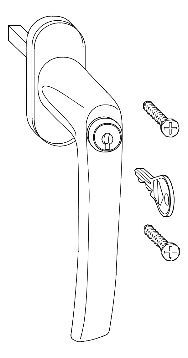 [1810781] ROTO - Ручка стрижнева + ключ Aluprof