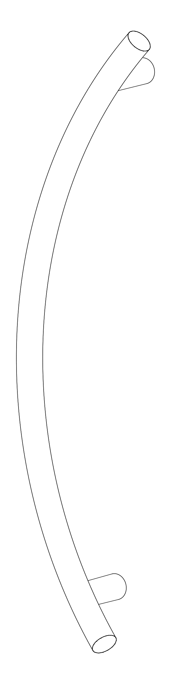 [8030251] WALA - Ручка-антаба P10B, одностороння, L=800 мм (INOX) Aluprof
