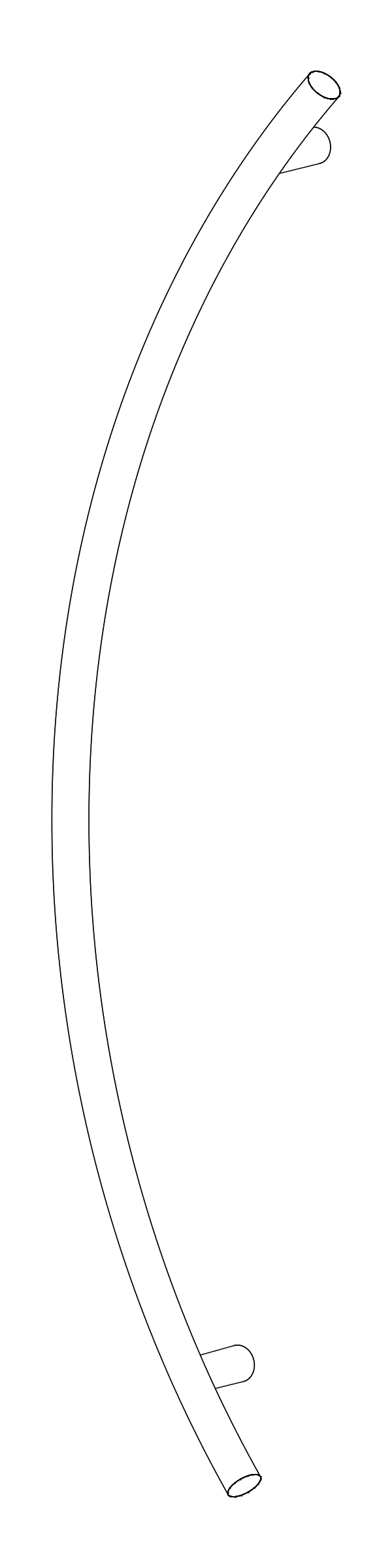 [8030252] WALA - Ручка-антаба P10B, одностороння, L=1200 мм (INOX) Aluprof