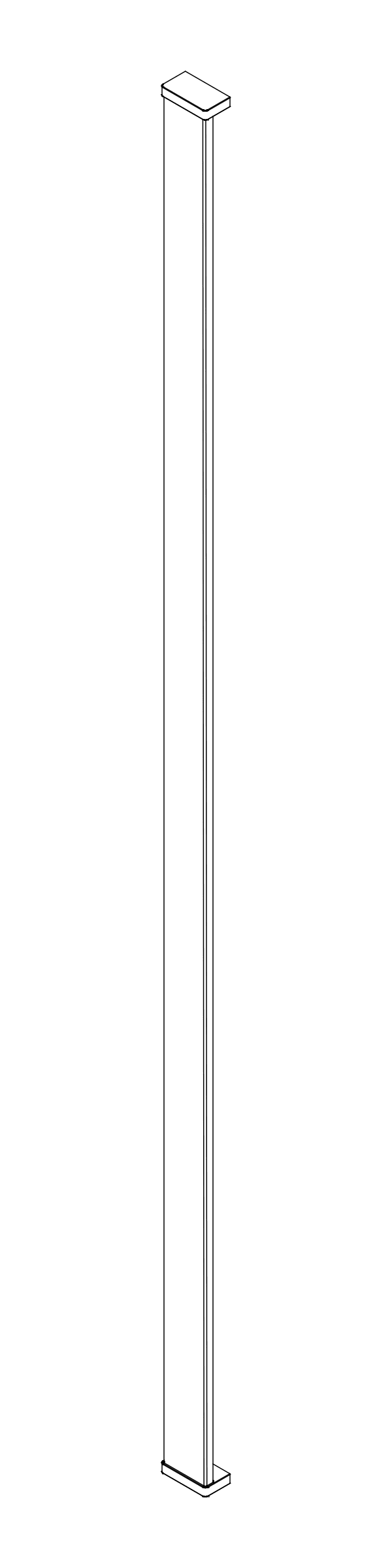 [8030376] WALA - Ручка-антаба Q10ZX (20x100), одностороння, L=2800 мм (INOX) Aluprof