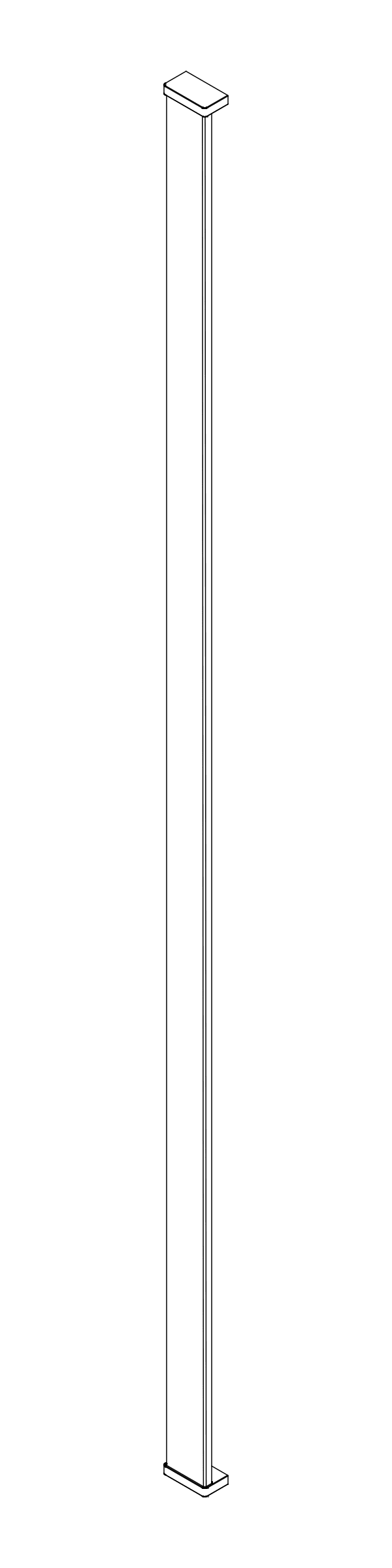 [8030377] WALA - Ручка-антаба Q10ZX (20x100), одностороння, L=3000 мм (INOX) Aluprof