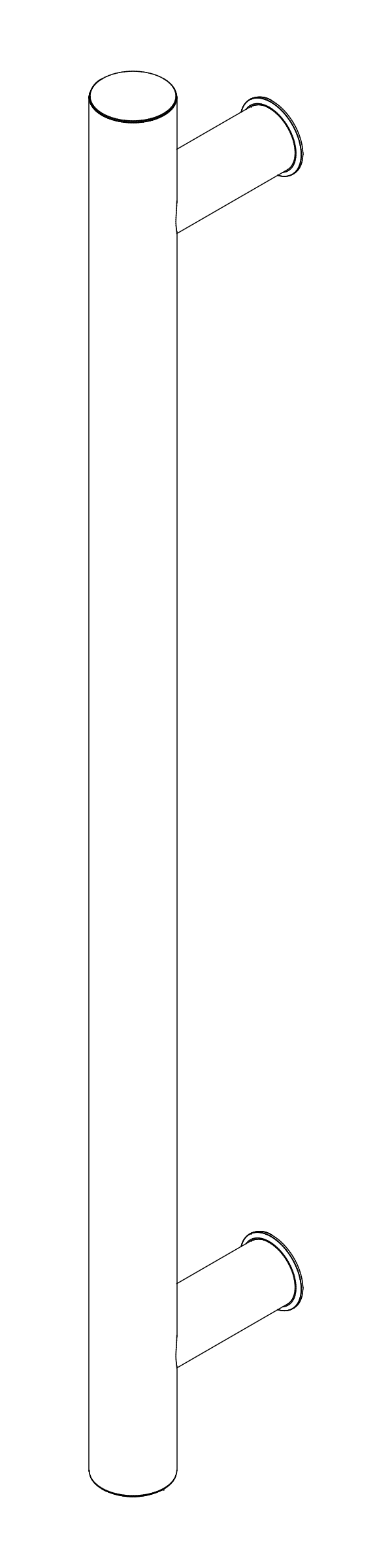 [8030433] WALA - Ручка-антаба P10, одностороння, L=1000 мм (INOX) Aluprof