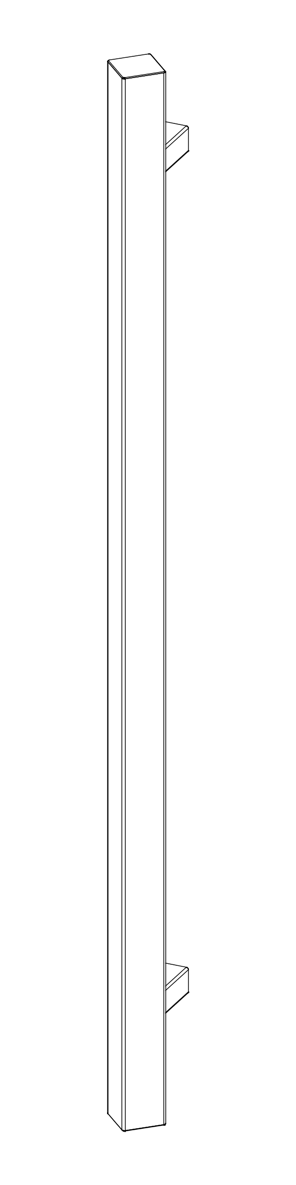[8030443] WALA - Ручка-антаба Q10RX (40x40), одностороння, L=800 мм (INOX) Aluprof