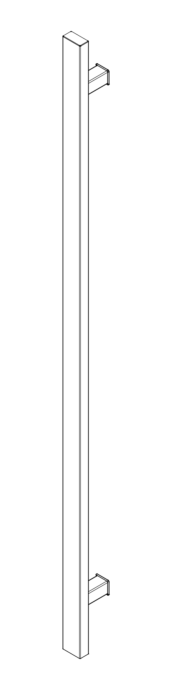[8030476] WALA - Ручка-антаба QA10 (40x20), одностороння, L=600 мм Aluprof