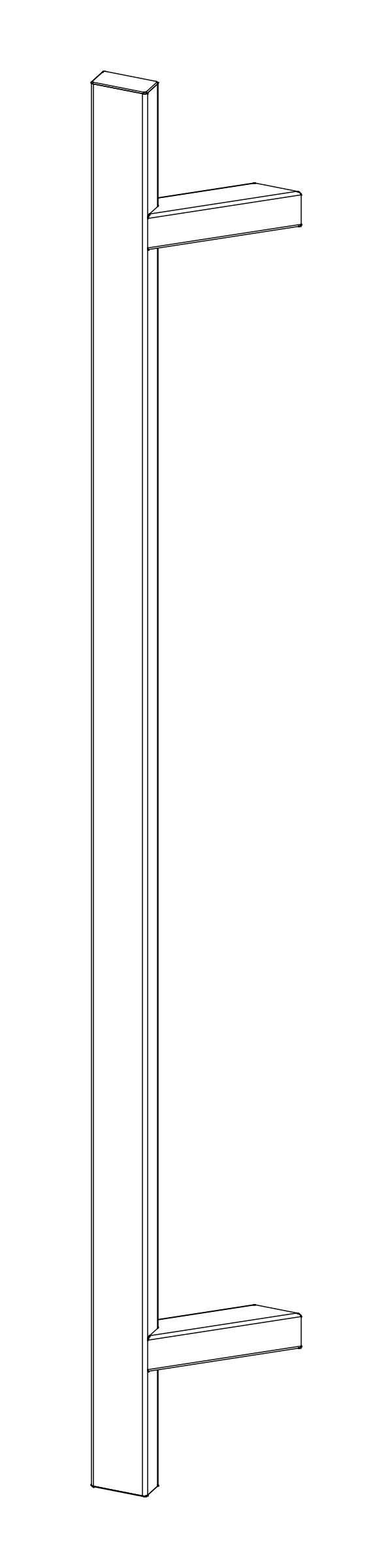 [8030487] WALA - Ручка-антаба QA45RX (40x20), одностороння, L=1400 мм Aluprof