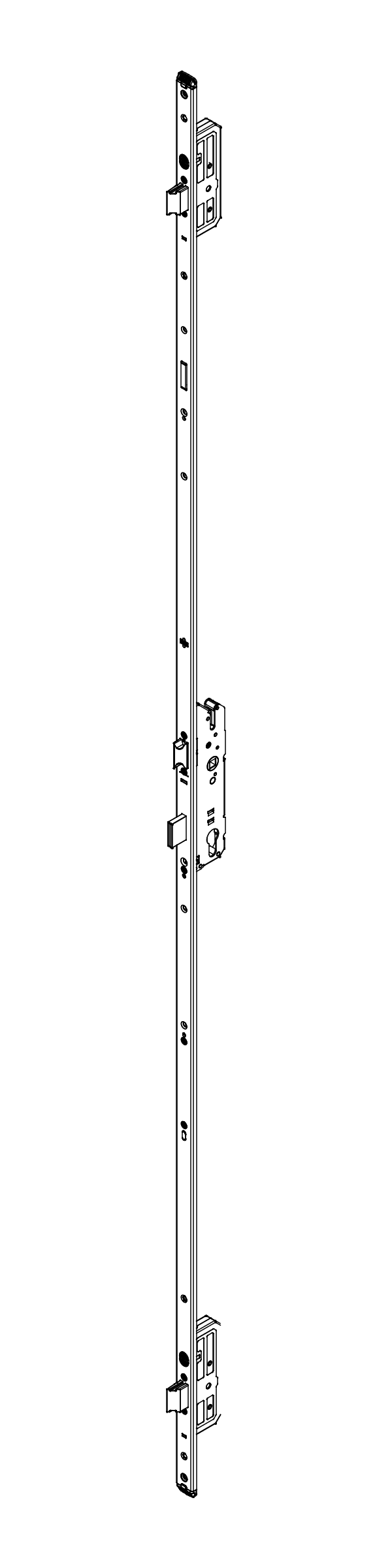 [8H008390] FUHR - 3-точковий автоматичний замок 833 тип 4 U24x6 мм (1546 мм) Aluprof