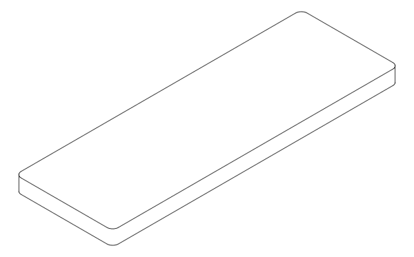 [80453075] Підкладка під скло 100x34x5 мм Aluprof