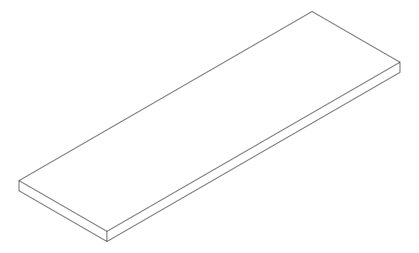 [80453053] Підкладка під скло 100x30x3 мм Aluprof