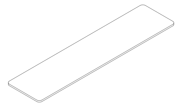 [80453076] Підкладка під скло 100x24x1 мм Aluprof
