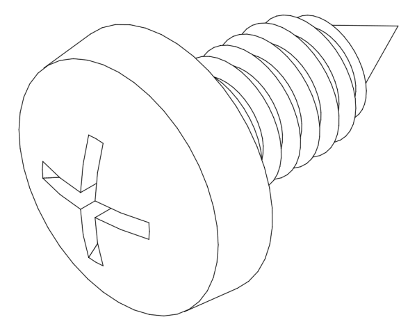 [87252502] Болт 4,8x9,5 мм Aluprof