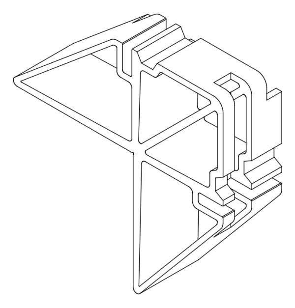 [80124279] Кутник 47,4x31 мм Aluprof