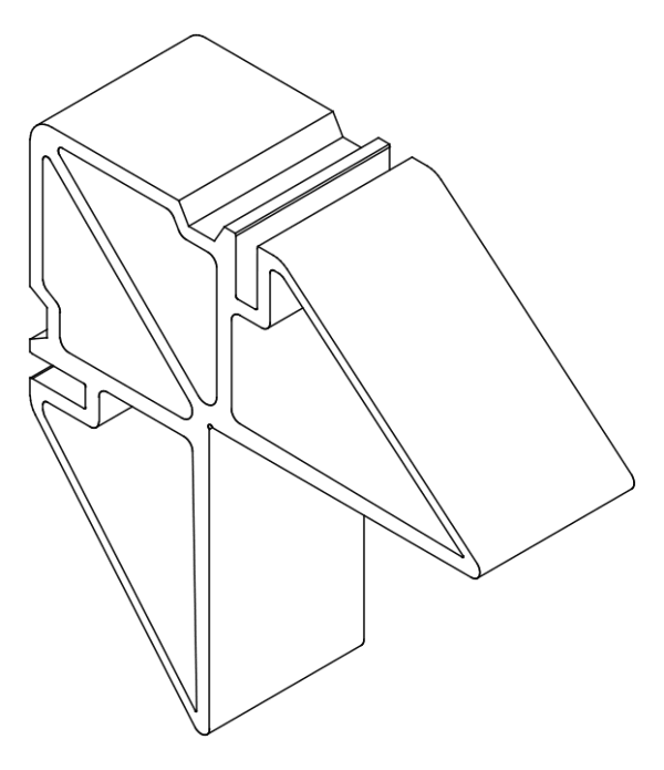 [80124261] Кутник 41,9x36 мм Aluprof