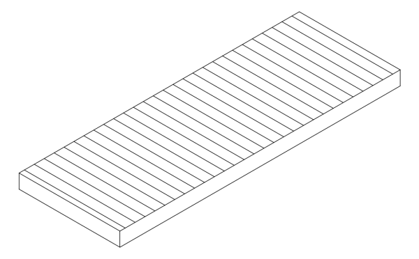 [80453088] Підкладка під скло 100x36x5 мм Aluprof
