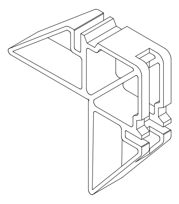 [80124295] Кутник 41,9x23 мм Aluprof