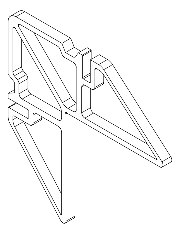 [80124315] Кутник 37,4x5,7 мм Aluprof