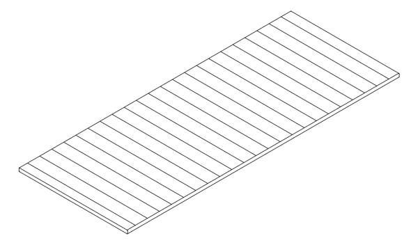 [80453120] Підкладка під скло 100x36x1 мм Aluprof