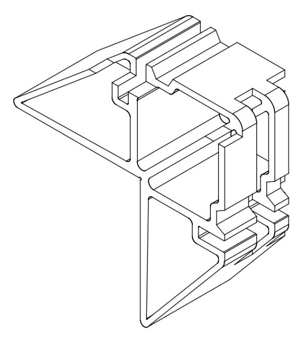[80124160] Кутник 41,9x41 мм Aluprof