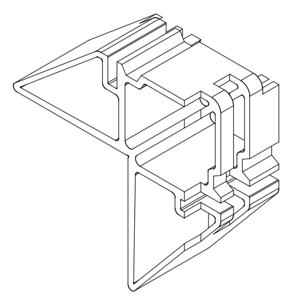 [80124161] Кутник 41,9x41 мм Aluprof