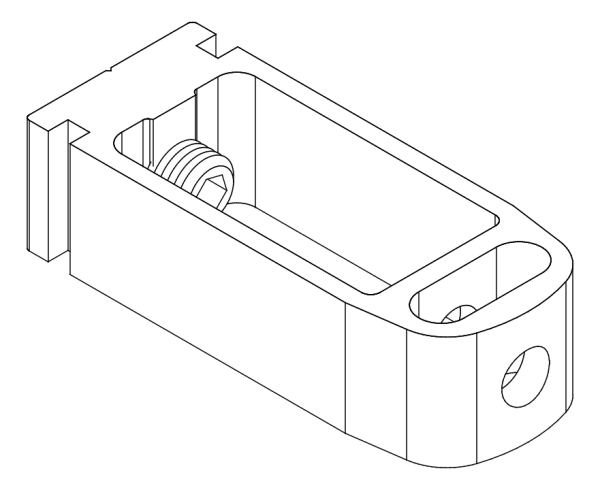[80122210] З'єднувач з гвинтом (80122115 + 80372710) Aluprof