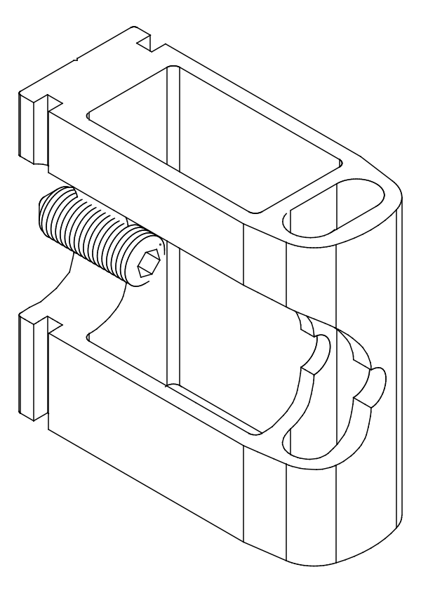 [80122214] З'єднувач з гвинтом (80122109 + 80372710) Aluprof