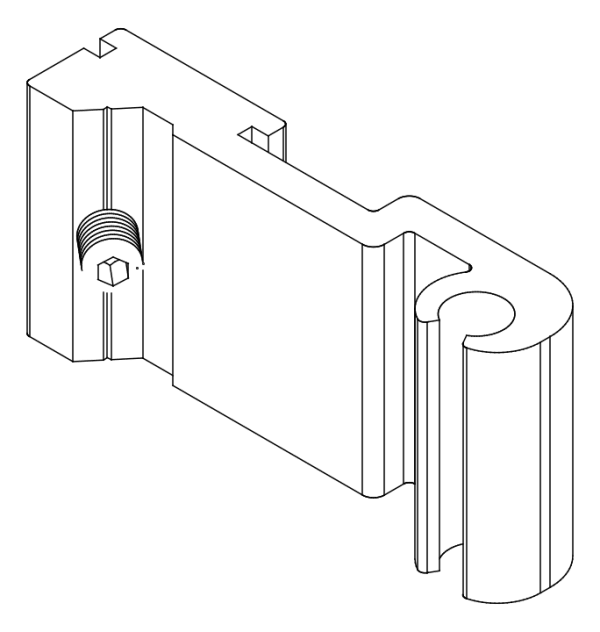[80122221] З'єднувач з гвинтом (80122105 + 80372507) Aluprof