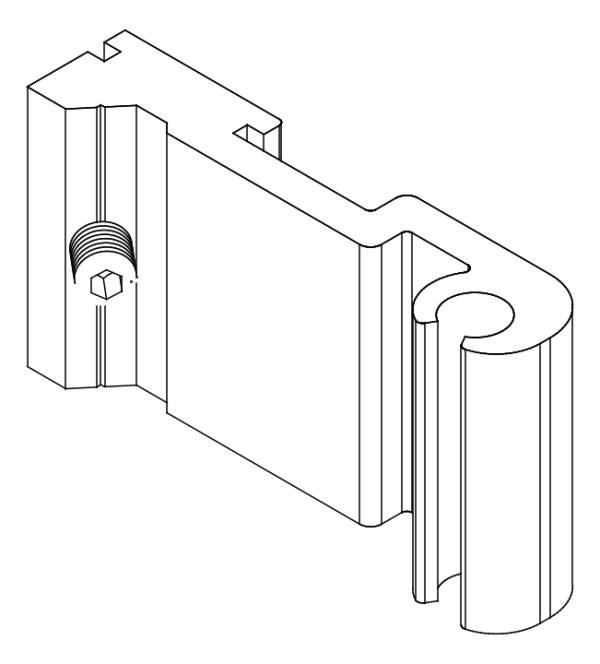[80122222] З'єднувач з гвинтом (80122112 + 80372507) Aluprof