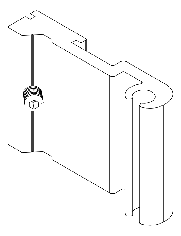[80122223] З'єднувач з гвинтом (80122198 + 80372507) Aluprof