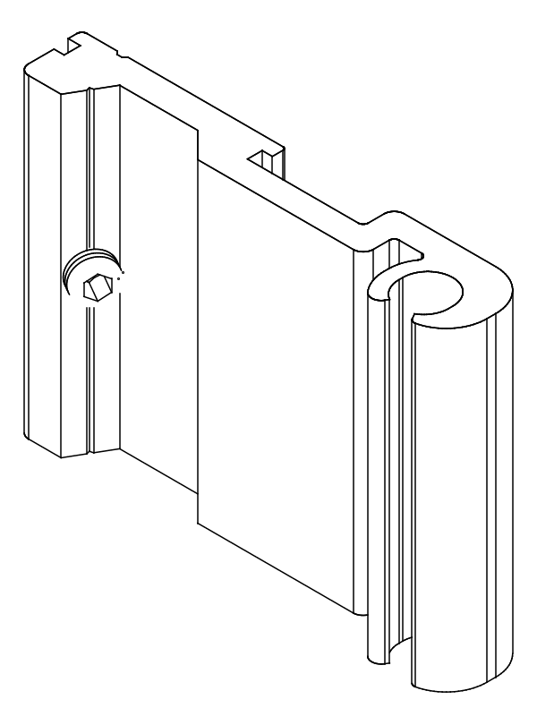 [80122242] З'єднувач с гвинтом (80122232 + 80372507) Aluprof