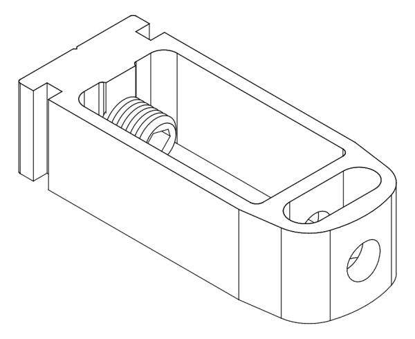 [80122260] З'єднувач з гвинтом (80122156 + 80372710) Aluprof