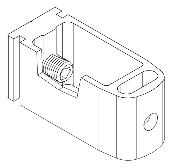 [80122261] З'єднувач з гвинтом (80122158 + 80372710) Aluprof