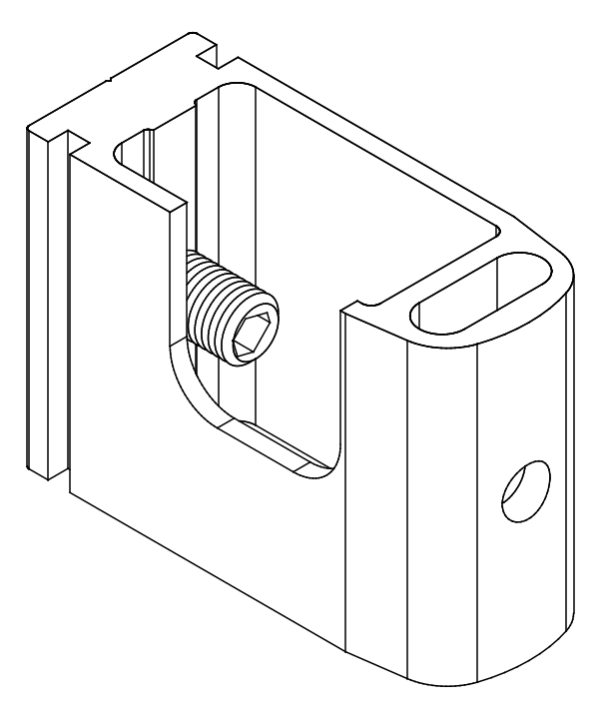 [80122262] З'єднувач з гвинтом (80122252 + 80372710) Aluprof