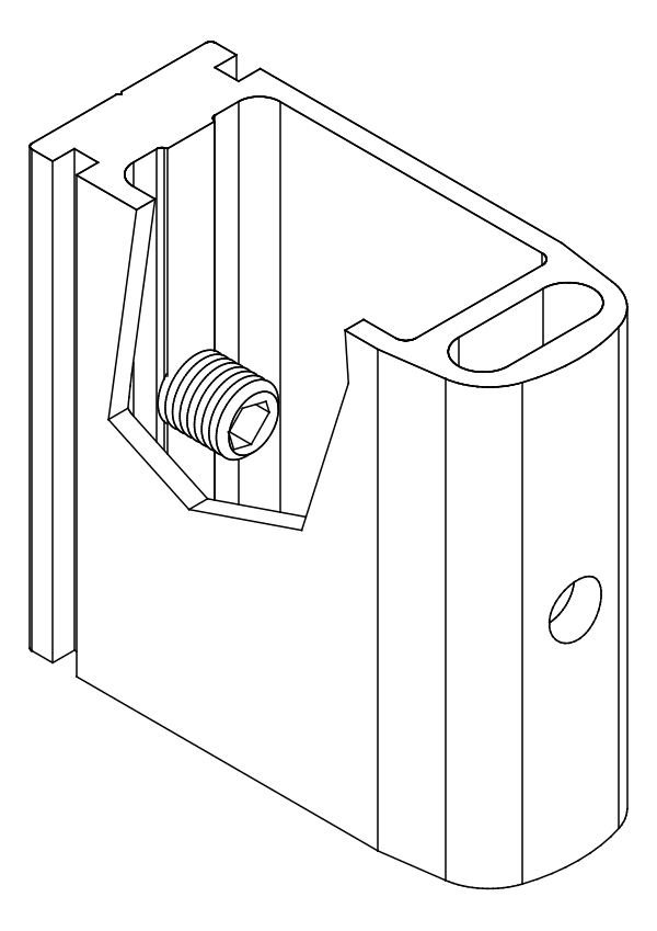 [80122263] З'єднувач з гвинтом (80122160 + 80372710) Aluprof