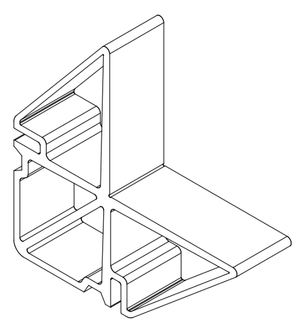 [80124500] Кутник 47,4x26,8 мм Aluprof