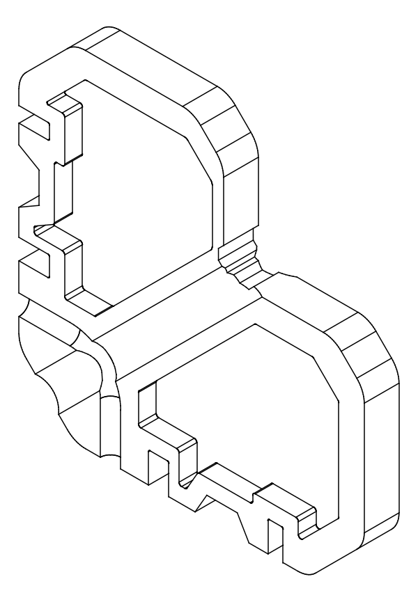 [80124551] Кутник 41,05x6,85 мм Aluprof