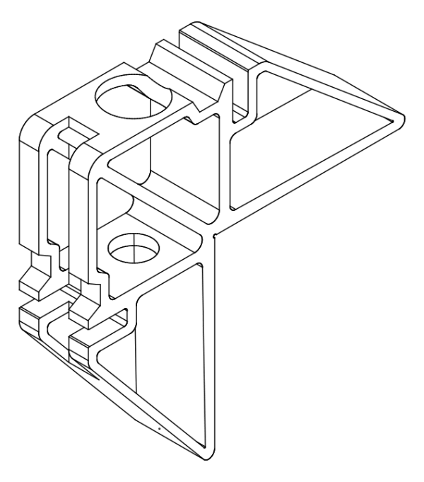 [80124552] Кутник 41,9x22,8 мм Aluprof