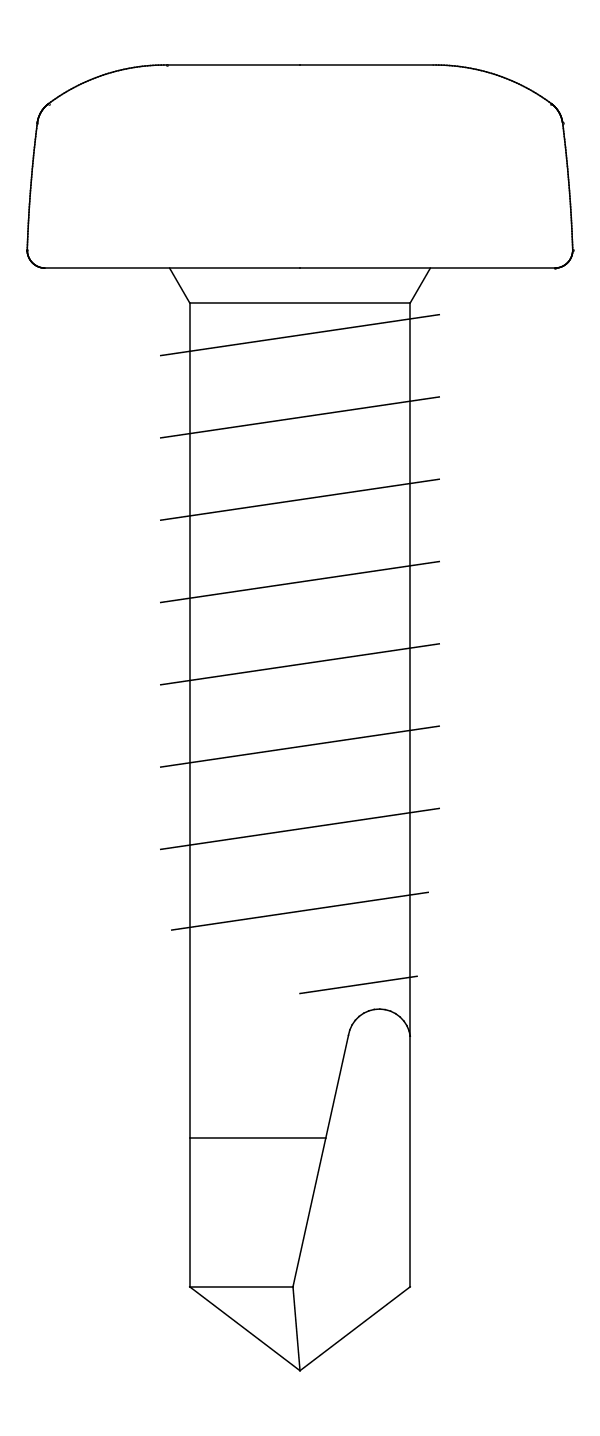 [80371012] Гвинт 4,8x19 мм (нефарбований) Aluprof