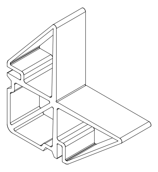 [80125100] Кутник 47,4x28 мм Aluprof