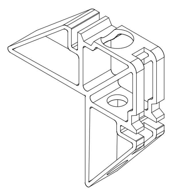[80124267] Кутник 44,9x22,8 мм Aluprof