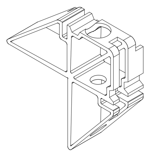 [80124357] Кутник 47,4x31 мм Aluprof